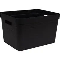 Eda Plastiques Boîte Rangement Stone Noire 30l Rangement Polyvalent Robuste Design - Eda