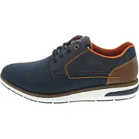 Rieker Chaussure à lacets bleu marine / marron / orange