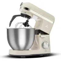 Karaca Küchenmaschine Mastermaid Chef Pro, Robot ménager, Noir, Beige, Argent