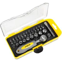 Rebel Jeu d'embouts et de douilles avec cliquet 38 pcs, TOOLS
