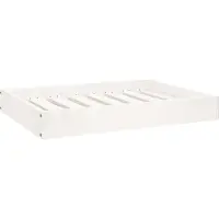 vidaXL Lit pour chien Blanc 71,5x54x9 cm Pin massif