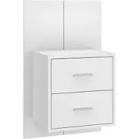 vidaXL Tables de chevet murales 2 pcs Blanc