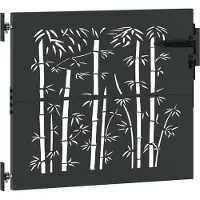 vidaXL Porte de Jardin Noir 85 x 100 cm Acier peint par poudre