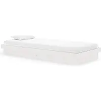 vidaXL Lit en bois massif blanc 90x200 cm