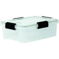 IRIS OHYAMA Water Proof Boîte de rangement 10,0 l transparente, noire 29,0 x 39,0 x 14,6 cm (39 cm, 10 l, 1x)