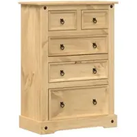 vidaXL Commode Corona 80x43x114 cm pin massif