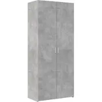 vidaXL Highboard gris béton 80x42,5x185 cm Bois composite