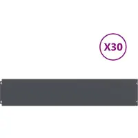 vidaXL Bordure de pelouse 30 pcs. Anthracite 20x103 cm Acier laminé à froid
