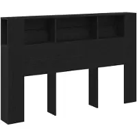 vidaXL , panneau de tête de meuble, noir, imitation chêne, matériau composite en bois