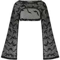 Banned Alternative T-shirt manches longues Gothic de - Selena Top - XS - M - pour Femme - noir - Taille XS