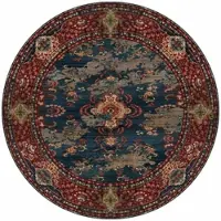 Bamyum Kinevart Bedruckter Teppich Chenille-Druck Maschinell Hergestellt 200 x 200 cm (200 x 200 cm)