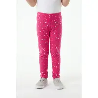 Happy girls Leggings bleu / framboise / argent / blanc