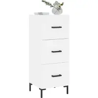 vidaXL Sideboard Blanc 34,5x34x90 cm Bois composite