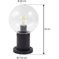 LINDBY Luminaires d'extérieur , Dangan, dimmable, Noir, Terrasse, Verre, Moderne