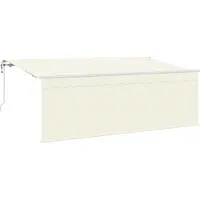 vidaXL , store enroulable crème, 400 x 200 cm, polyester et aluminium