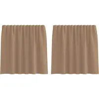 vidaXL Voile Rideaux avec poches pour tringles 2 pcs. Marron clair