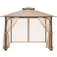 Vevor Moustiquaire Tonnelle-Vevor-304,8x304,8x213,4 Cm-Moustiquaire Gazebo Extérieur-Avec Double Fermeture Éclair