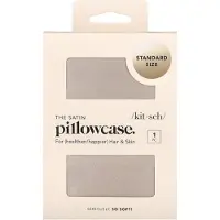 Kitsch Taie d'Oreiller Satin, Taille Standard, Champagne