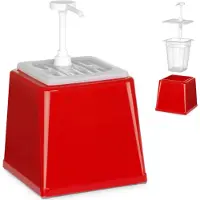 Hendi Distributeur de savon à pompe, 2.5L, Rouge, 230x210x(H)327mm