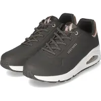 SKECHERS Baskets basses 'Uno' or rose / noir