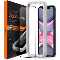 Spigen Protection d'écran en verre trempé AlignMaster Full Cover pour Apple iPhone 11 / Xr