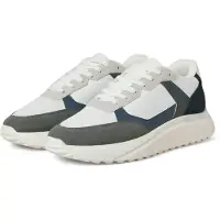 Jack & Jones Baskets Aspire PU Runner Homme Blanc/Gris