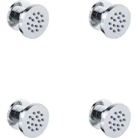 FortiFura Calvi douche latérale - 5cm - ronde - 4 pièces - chrome SW1108835x4