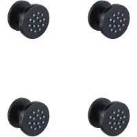 FortiFura Calvi douche latéral - 5cm - rond - 4 pièces - noir mat SW1108836x4