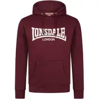 Lonsdale Sweat-shirt 'Wolterton' lie de vin / blanc
