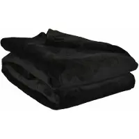 Generique Plaid microflanelle 130x170 cm noir