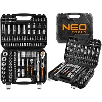 Neo Tools Clé à molette 110 el. 1/4" 1/2" Jeu d'outils Valise
