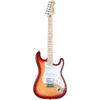 Mooer MSC30 Pro Guitar Sunset Red guitare électrique avec sac de transport