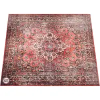 DRUMnBASE Sound Stage Persian Worn Red tapis de batterie anti-vibrations 185 x 165 cm