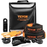 Vevor Kit récupération tout-terrain 7,6x914,4 cm sangles de remorquage 13608 kg manilles à anneau en D 20000 kg récepteur manille