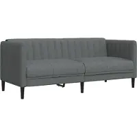 vidaXL Ensemble de canapés 3 pièces gris foncé Tissu