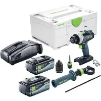 Festool TDC 18/4 I-Basic Perceuse-visseuse sans fil 18 V 75 Nm Brushless + 2x batterie 8,0 Ah + chargeur rapide + Systainer