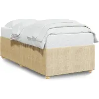 vidaXL Cadre de lit sans matelas Crème 120x190 cm Tissu