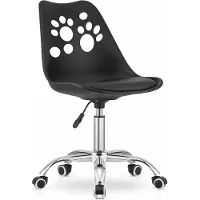 Leobert Chaise pivotante Valora PRINT noire - Chaise pivotante noire moderne pour une utilisation polyvalente