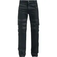 Vixxsin Pantalon en toile Gothic de - Pantalon Liam - W30L32 - W38L34 - pour Homme - noir - Taille W30L32