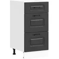 vidaXL Meuble bas de cuisine "Kalmar" Noir Matériau dérivé du bois
