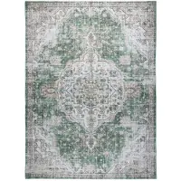FRAAI Tapis oriental - Leyla Medallion Vert | 160x230 cm | Rectangulaire | Tissage plat