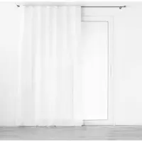 Douceur D`Interieur Voilage À Passants Cachés Effet Lin Tissé Blanc 140x240cm
