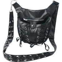 Poizen Industries Sac à main Gothic de - Sac Corset - pour Femme - noir - Taille Standard