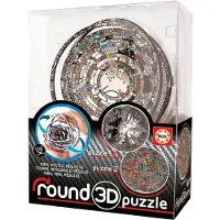 Educa Puzzle 3D rond Charles Fazzino - - 19707 - Dessins animés et BD - Moins de 100 pièces - Mixte