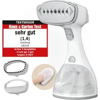 Lebenlang Fer à vapeur - Sèche-mains avec LCD et 2 accessoires - 1500W - 300 ml - 7 x 4 x 10 cm - Blanc
