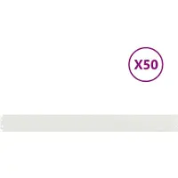 vidaXL Bordure de jardin, 50 pièces, 10 x 103 cm, acier laminé à froid, blanc