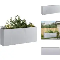 vidaXL Jardinière 200x40x80 cm acier galvanisé