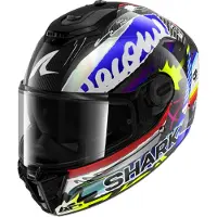 Shark Spartan RS Carbon Streetrush, casque intégral ,Noir/Bleu/Argent/Jaune ,L