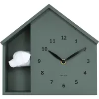Karlsson - Horloge murale Peeking Doggy - Vert - 24,9 x 24,9 x 27 cm