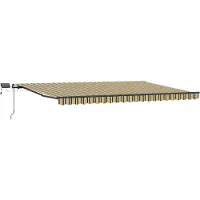 vidaXL Store extensible vert et jaune 500 x 300 cm